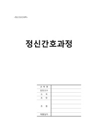 정신간호과정