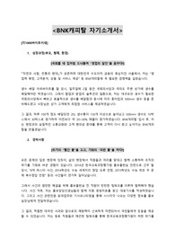 2015년 하반기 BNK캐피탈 자기소개서