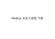 Node.js 프로그래밍 기본 설명(비동기방식, 내부 모듈, 외부 모듈, express, mysql 사용법 등)