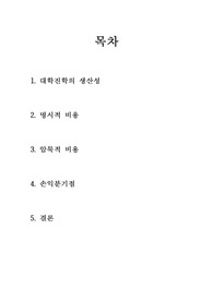 대학진학의 생산성과 손익분기점 및 기회비용