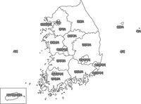한반도 지도 AI 일러스트