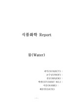 Report 식품화학 -물