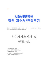 서울성모병원 자소서
