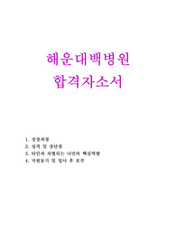 해운대백병원 자기소개서 합격문*부산해운대백병원 자소서 백병원자기소개서 백병원자소서 해운대백병원간호사 자소서 백병원간호사 합격자소서 백병원지원동기 포부