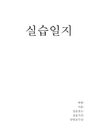모성실습일지
