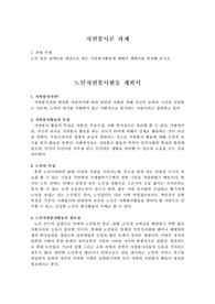 노인자원봉사 활동계획서