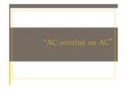 아스팔트 덧씌우기의 설계(AC overlay on AC)