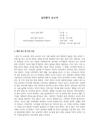 심리평가 A+ 받은 보고서 (MBTI, MMPI, HTP, SCT)