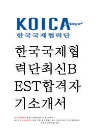 한국국제협력단 KOICA 최신 베스트 BEST 합격 자기소개서 자소서!!!