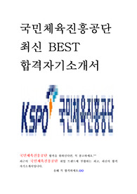 국민체육진흥공단 KSPO 최신 BEST 합격 자기소개서!!!
