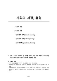 [판매자추천] 기획의 과정,기획의 유형