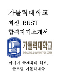 가톨릭대학교 일반직 교직원 최신 BEST 합격 자기소개서!!!!