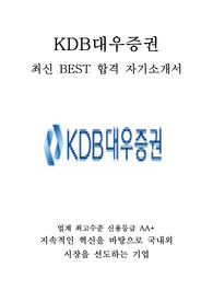 KDB대우증권 인턴 최신 BEST 합격 자기소개서!!!!