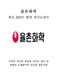 율촌화학 영업 최신 BEST 합격 자기소개서!!!!