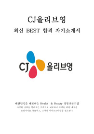 CJ올리브영 Sales &amp; 고객서비스 인턴 최신 BEST 합격 자기소개서!!!!