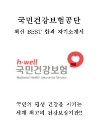 국민건강보험공단 요양직 사회복지사 최신 BEST 합격 자기소개서!!!!