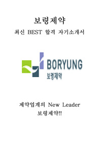 보령제약 최신 BEST 합격 자기소개서!!!!