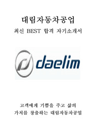 대림자동차공업 인사 최신 BEST 합격 자기소개서!!!!
