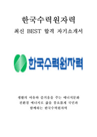 한국수력원자력 대졸수준 인턴 최신 BEST 합격 자기소개서!!!!