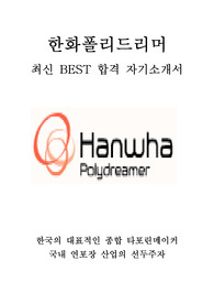한화폴리드리머 재경 최신 BEST 합격 자기소개서!!!!