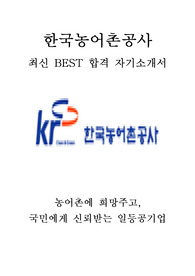 한국농어촌공사 토목 최신 BEST 합격 자기소개서!!!!