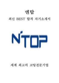 엔탑 NTOP 해외영업 최신 BEST 합격 자기소개서!!!!