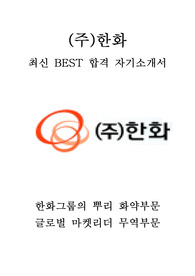한화 제조부문 화약/방산 생산 품질관리 인턴 최신 BEST 합격 자기소개서!!!!