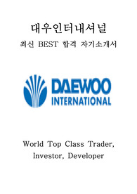대우인터내셔널 최신 BEST 합격 자기소개서!!!!
