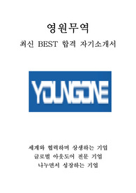 영원무역 영업 최신 BEST 합격 자기소개서!!!!
