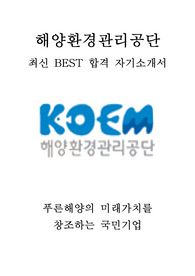 해양환경관리공단 KOEM 일반행정 6급 최신 BEST 합격 자기소개서!!!!