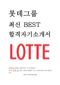 롯데그룹 인턴 최신 BEST 합격 자기소개서!!!!