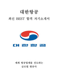 대한항공 객실 남승무원 최신 BEST 합격 자기소개서 2편!!!!