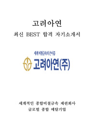 고려아연 사무직 최신 BEST 합격 자기소개서!!!!