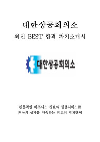 대한상공회의소 인턴 최신 BEST 합격 자기소개서!!!!