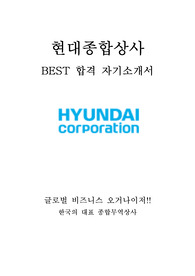 현대종합상사 해외영업 최신 BEST 합격 자기소개서!!!