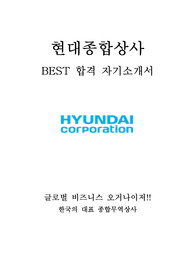현대종합상사 해외영업 최신 BEST 합격 자기소개서 자소서!!!