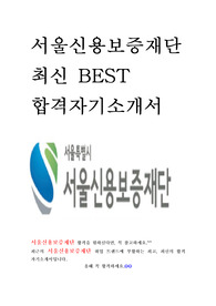 서울신용보증재단 최신 BEST 합격 자기소개서!!!!