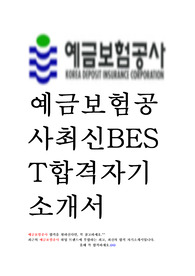예금보험공사 KDIC 인턴 최신 BEST 합격 자기소개서!!!!