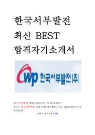 한국서부발전 최신 BEST 합격 자기소개서!!!!