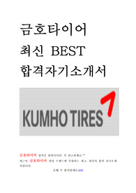 금호타이어 금호아시아나그룹 최신 BEST 합격 자기소개서!!!!