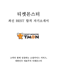 티켓몬스터 영업 최신 BEST 합격 자기소개서!!!!