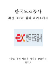 한국도로공사 재무 최신 BEST 합격 자기소개서!!!!