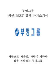부영그룹 최신 BEST 합격 자기소개서!!!!