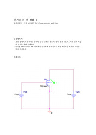 MOSFET DC Characteristics and Bias 실험 결과보고서