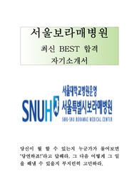보라매병원 서울보라매병원 서울특별시보라매병원 간호사 최신 BEST 합격 자기소개서!!!!!