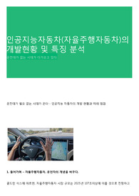 인공지능자동차(자율주행자동차)의 개발현황 및 특징 분석