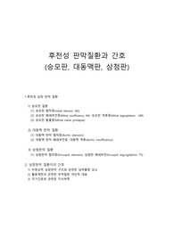 후천성 판막질환과 간호 (승모판, 대동맥판, 삼첨판)