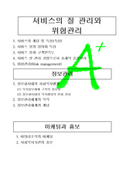 [A+프리미엄자료]서비스의 질 관리와 위험관리
