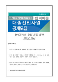 현대모비스 인턴 자기소개서