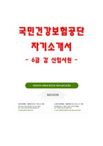 국민건강보험공단 NCS 기반 6급 갑 신입사원 자기소개서
